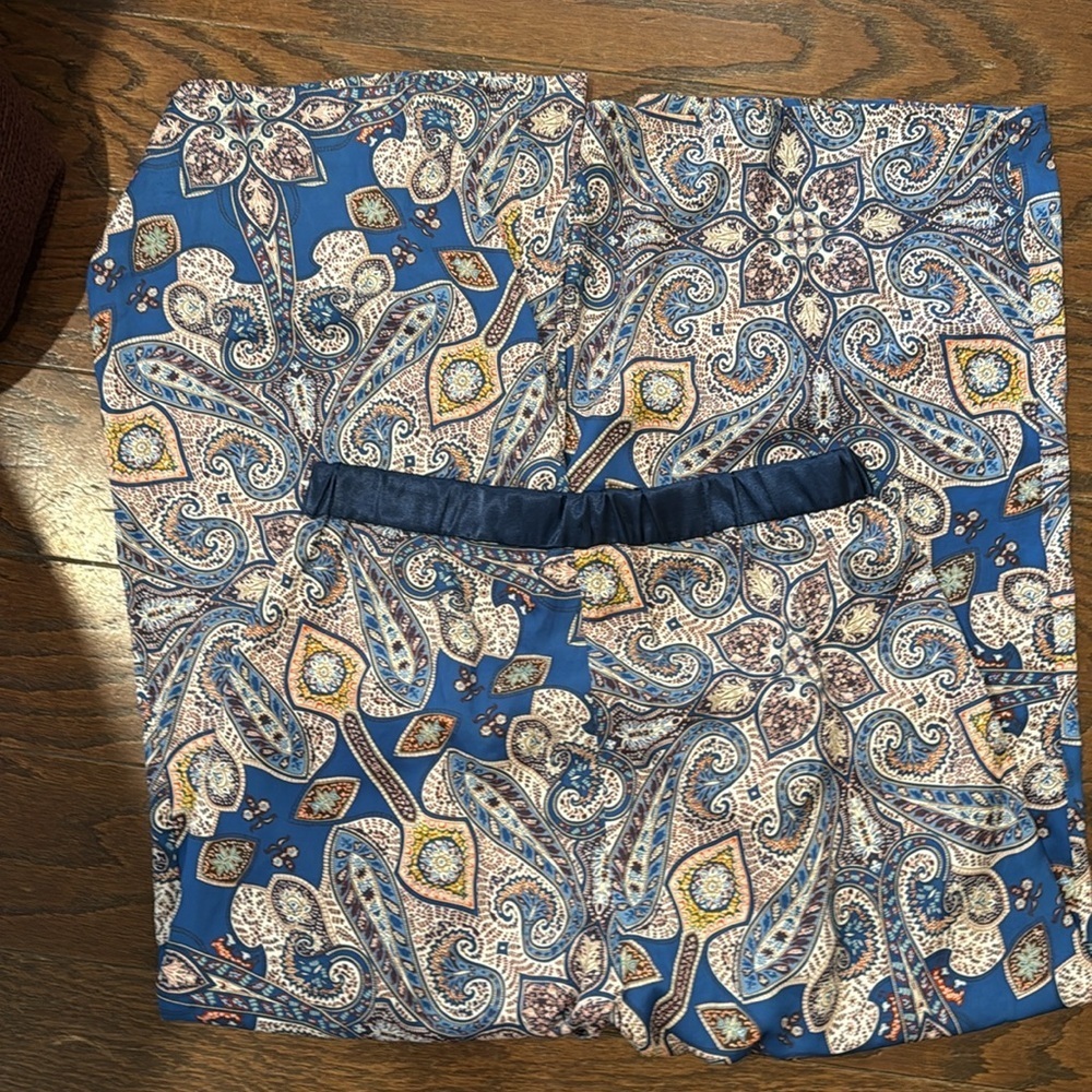 Elevenses paisley wide leg pants, small - Picture 8 of 10